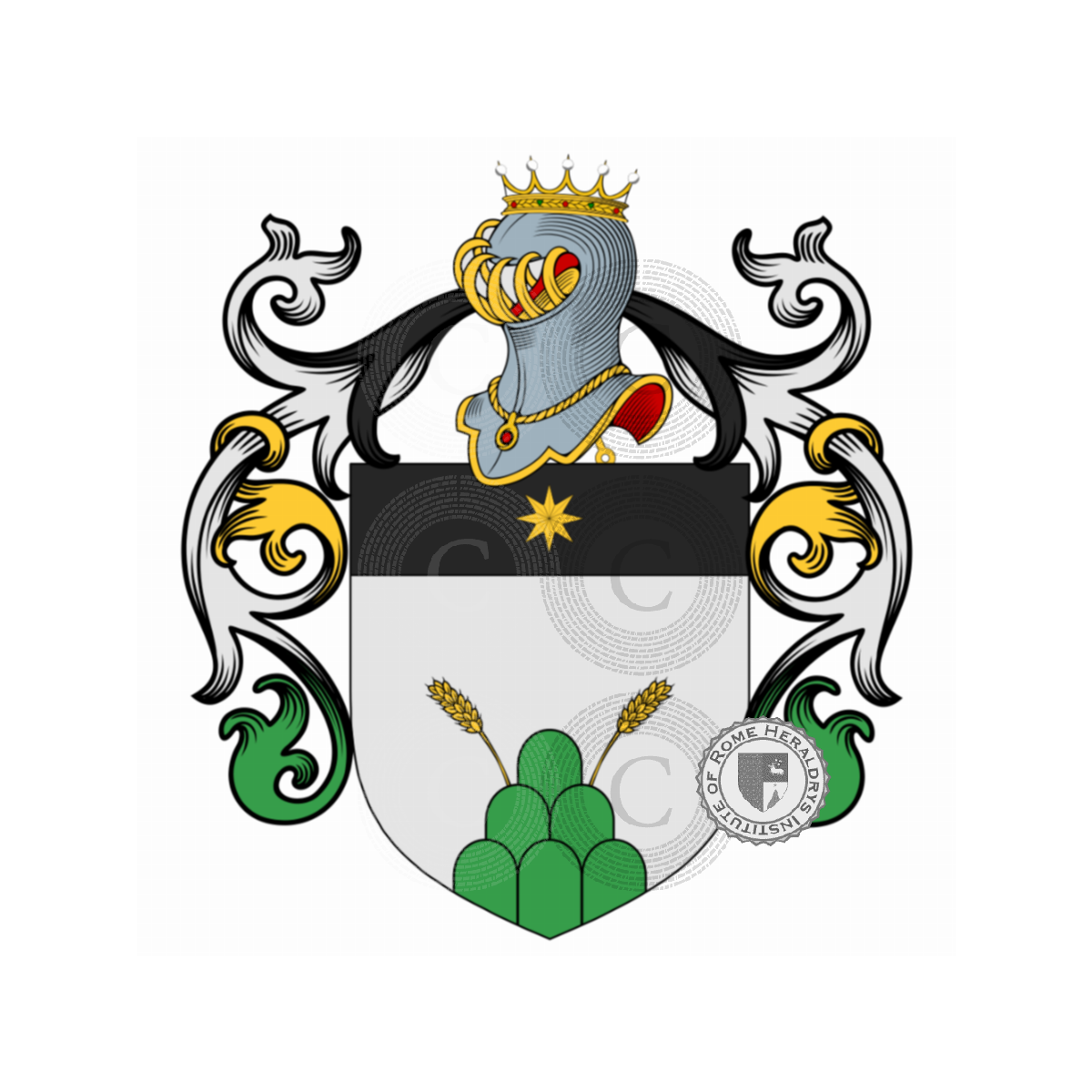 Coat of arms of familyCecchini, Cecchini de Caranzonibus,Cecchini delle Ruote,de Caranzonibus