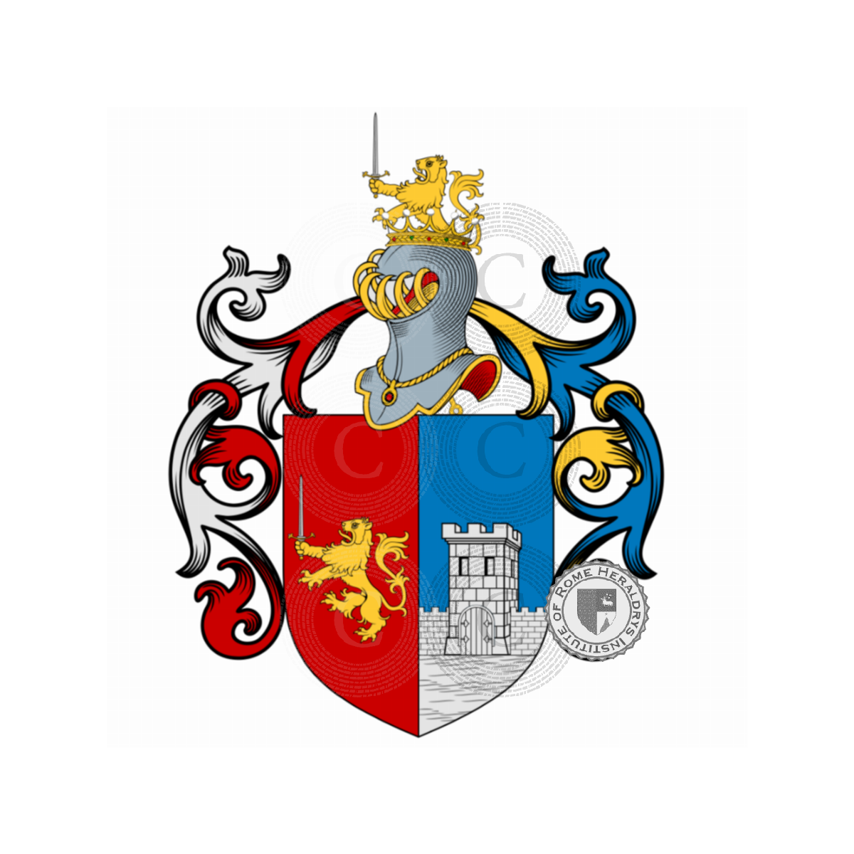 Wappen der FamilieCecchini, Cecchini de Caranzonibus,Cecchini delle Ruote,de Caranzonibus