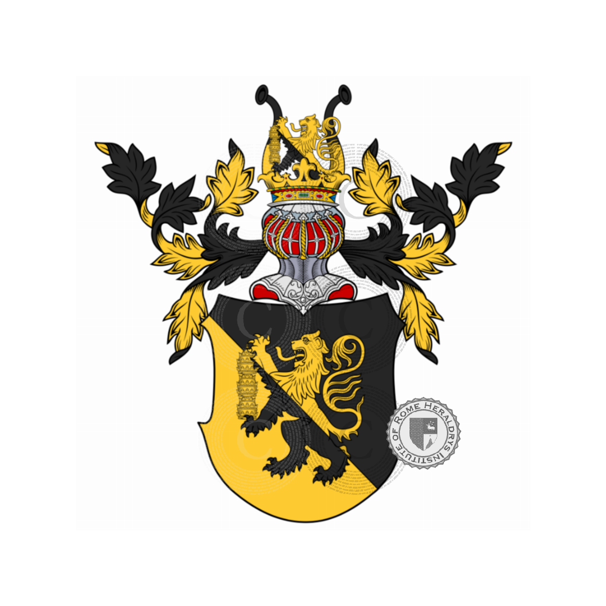 Coat of arms of familyPabst, Pabst de Bolsenheim,Pabst de Rotersdorf,Pabst de Staffelfelden,Pabst von Erstein,van Pabst van Bingerden