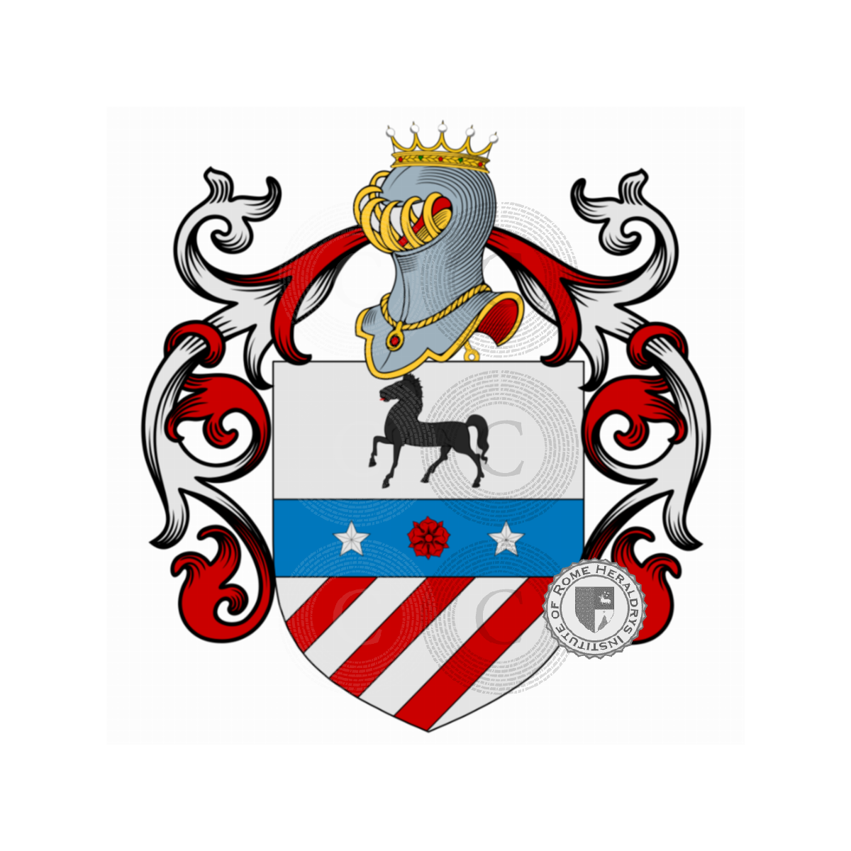 Coat of arms of familyDamasceni, Damascena,Damasceno,Damascieni