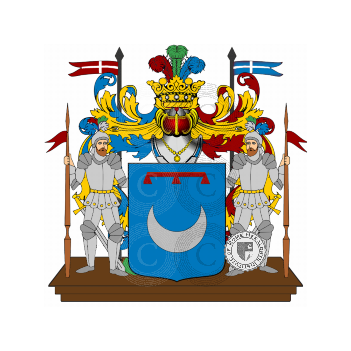 Wappen der FamiliePaganelli, Paganella,Paganelli del Lion Bianco