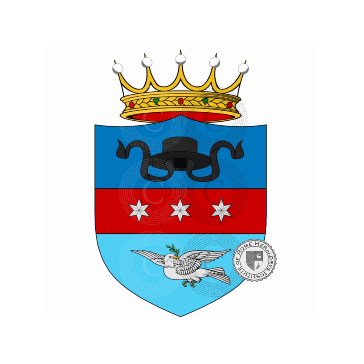 Escudo de la familiaCappellari, Capellari,Cappellaro