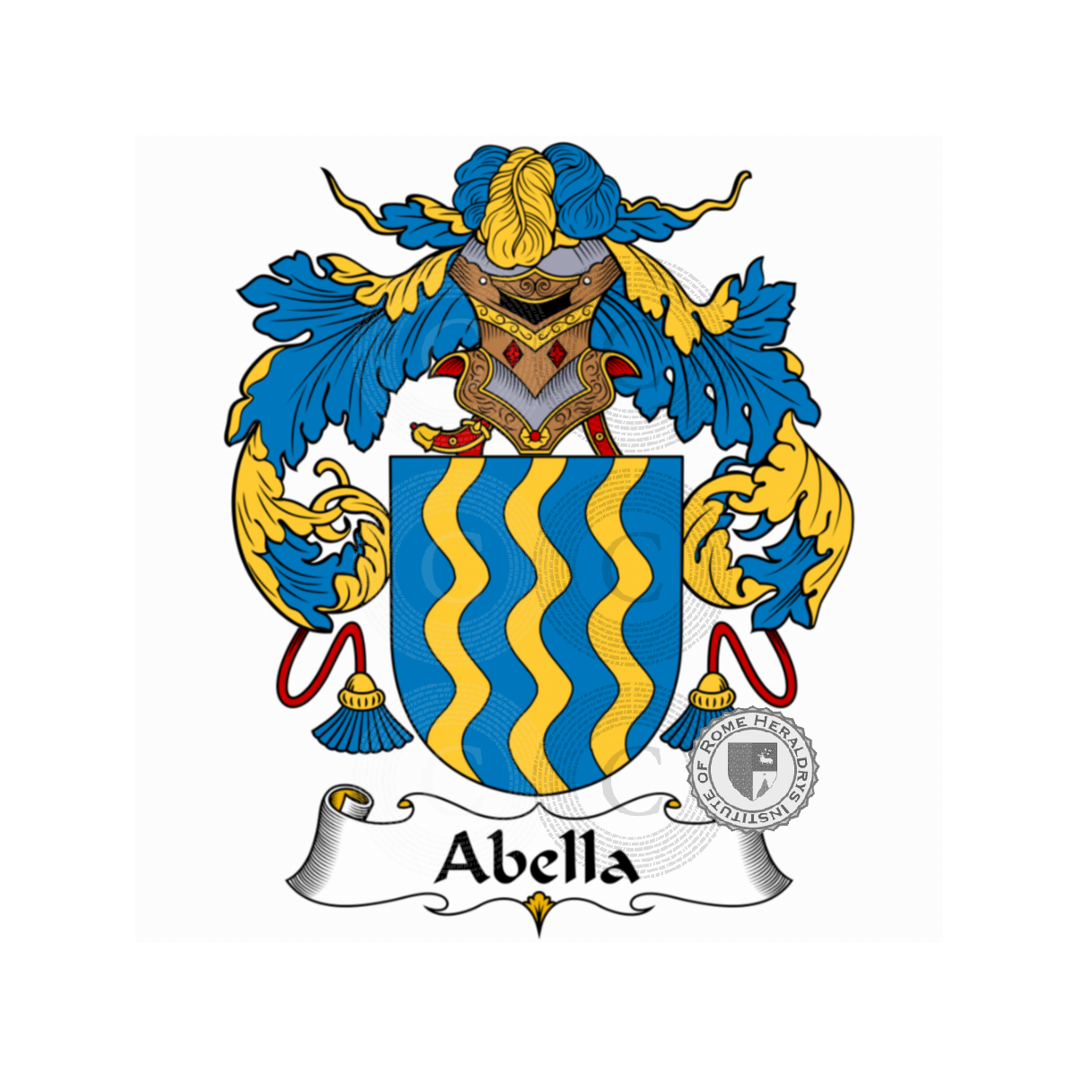 Escudo de la familiaAbella, Abellas,Abellò