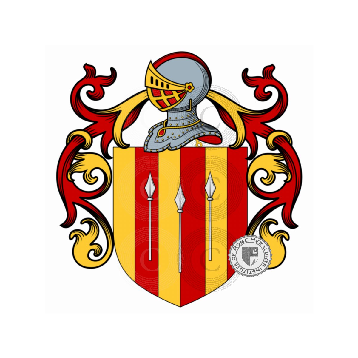Escudo de la familiaGabrielli da Gubbio, Fracassini,Gabbrielli,Gabrielli da Gubbio,Gubbiotti