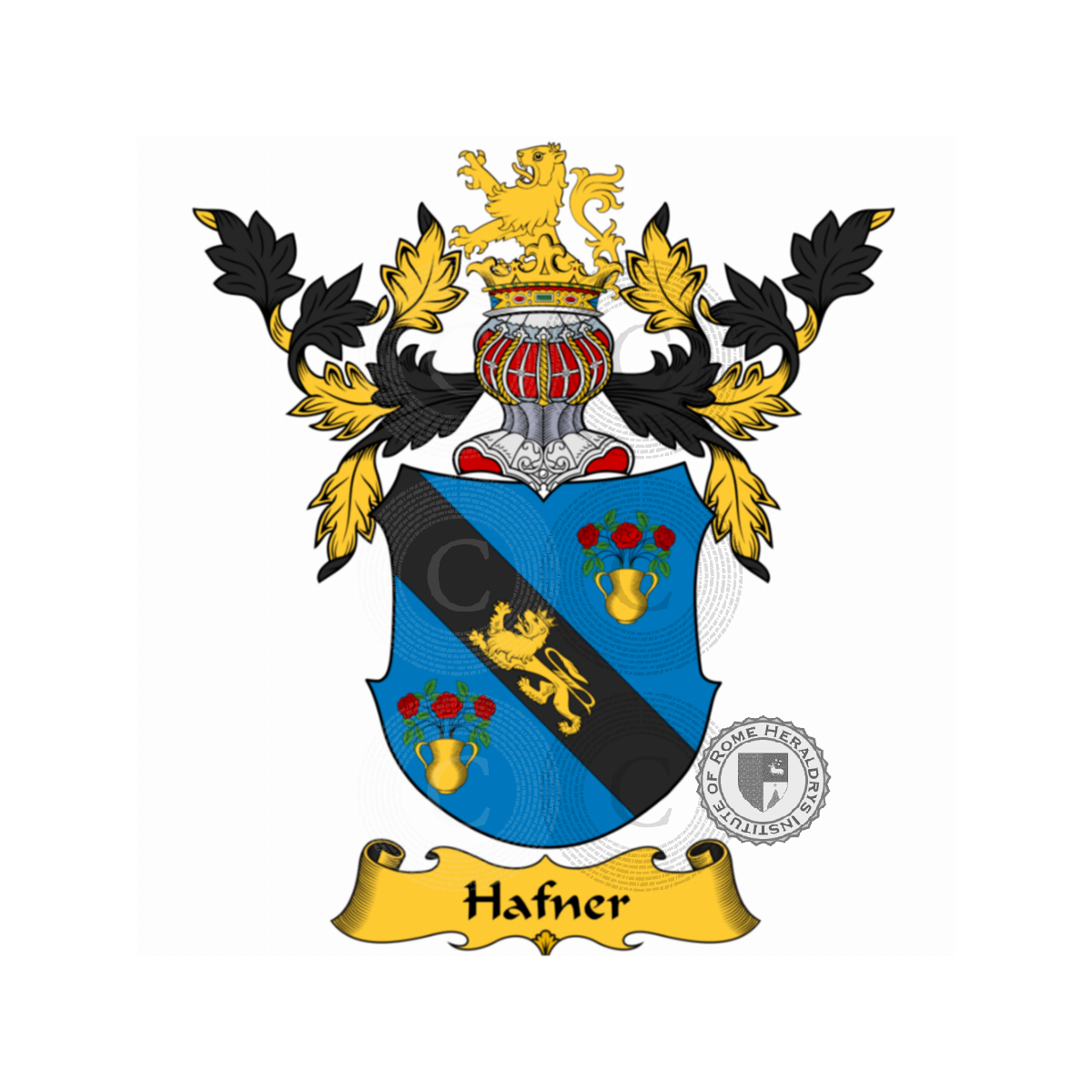 Escudo de la familiaHafner, Hafen,Häfner,von Hafner