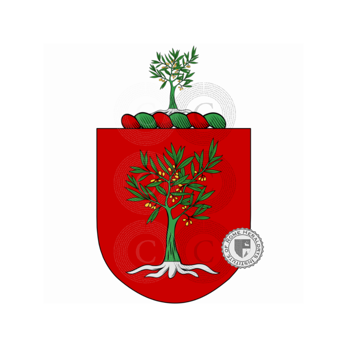 Escudo de la familiaOliveira, d'Oliveira,de Oliveiras,Olival,Oliveiras