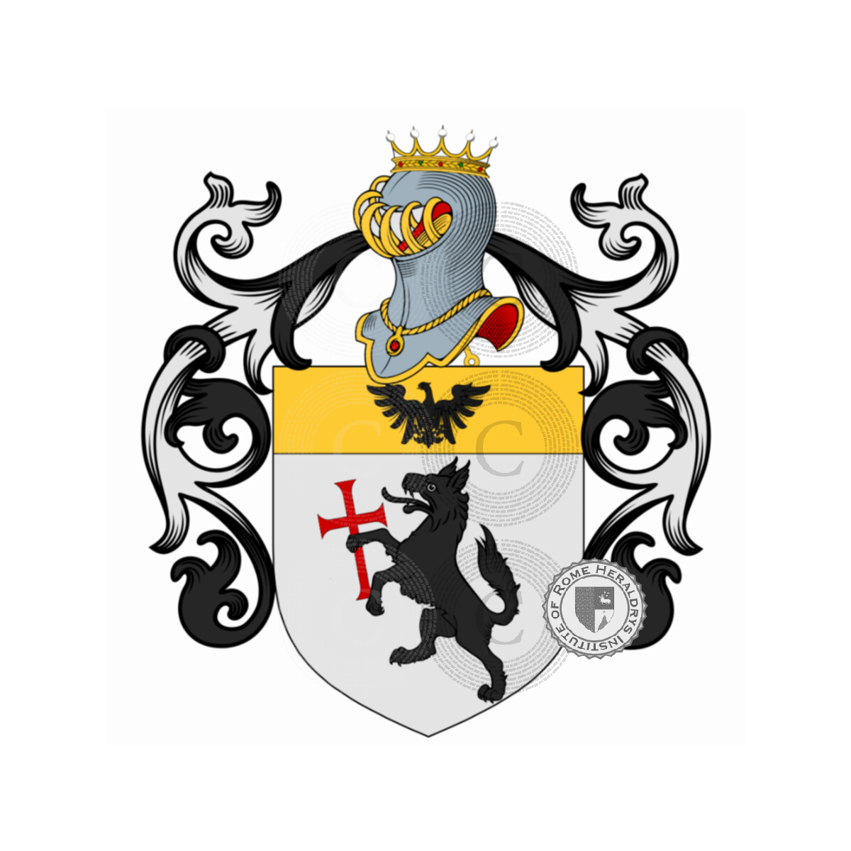 Escudo de la familiaLupati, Lovati,Lupato,Lupi