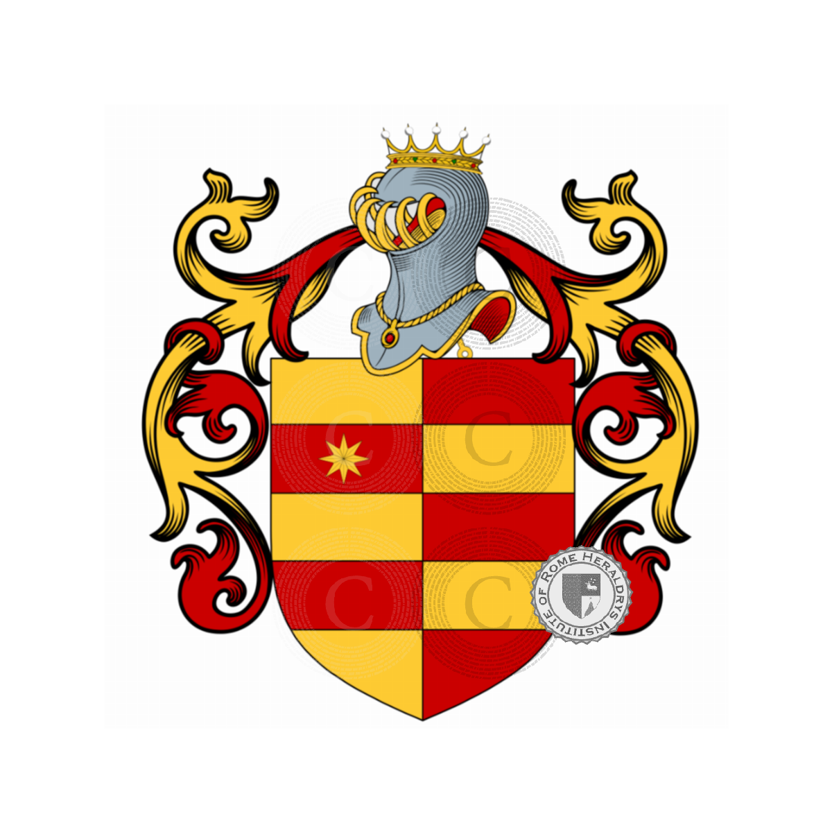 Escudo de la familiaSerragli, da Marcialla,da Pogna,della Cella,Serragli