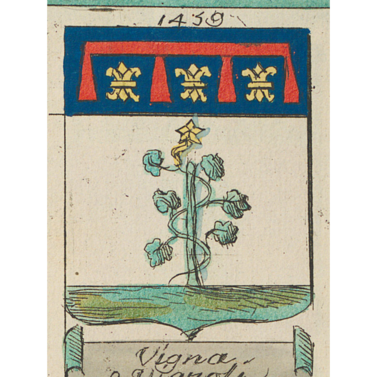 Escudo de la familiaVigna, Vigna,Vignolo