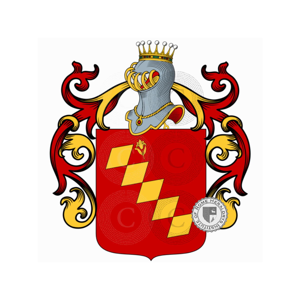 Escudo de la familiaLentini, Lentini-San Basilio,Leontini