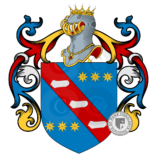 Escudo de la familia Calzetti, Calcetti, Calzetta