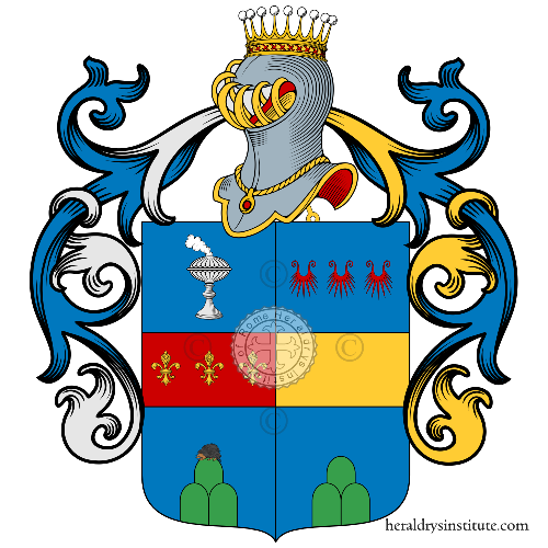 Heraldik und Genealogie Tomassini Barbarossa mit edlem Wappen