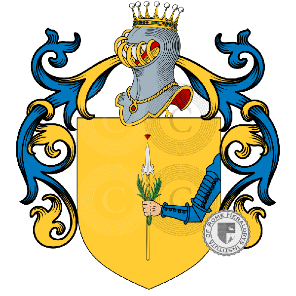 Coat of arms of family Rubbino, Rubino, Rubini