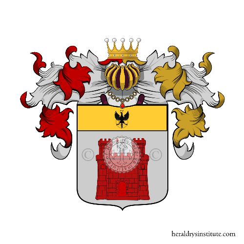 Coat of arms of family De Giuli (English)