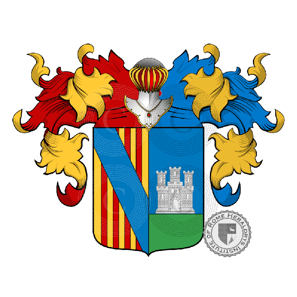 Coat of arms of family Paternò Castello - ref:18633