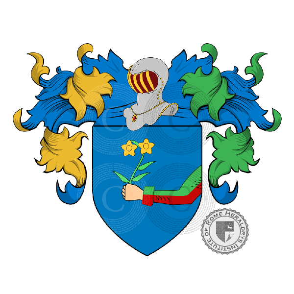 Coat of arms of family Rossi - ref:19747