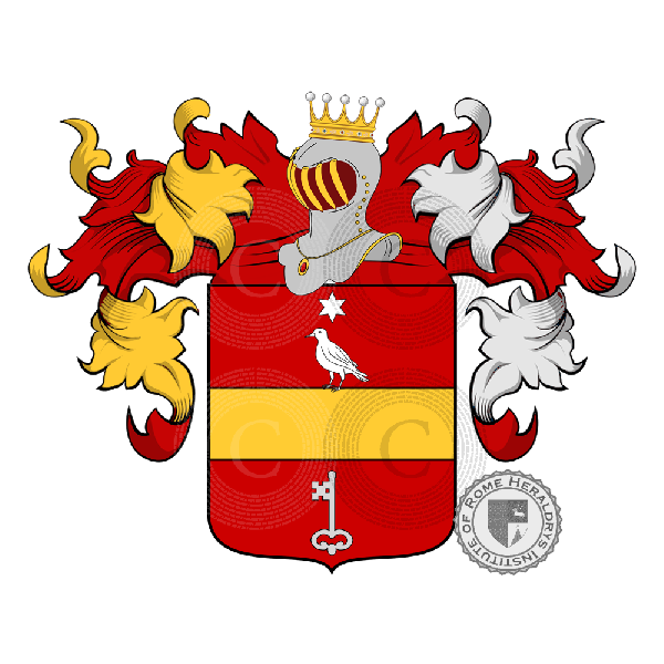 Coat of arms of family Ceccarini - ref:22464