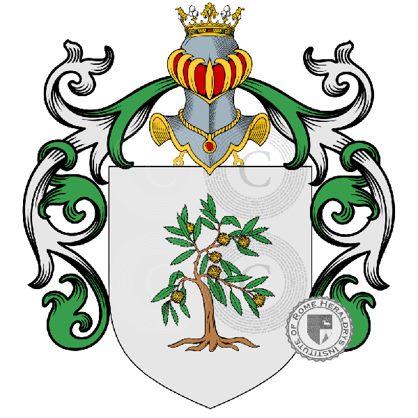 Coat of arms of family Titta, Facchinetti della Noce, Tita, Titto   ref: 22545