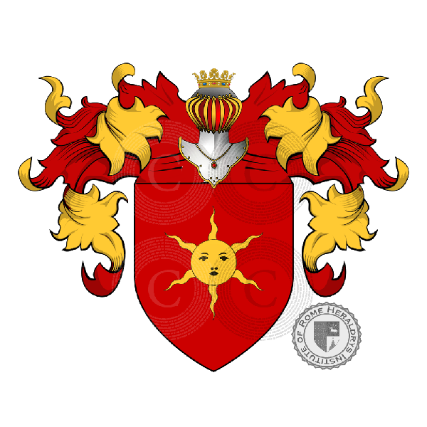 Coat of arms of family Cacci   ref: 23001