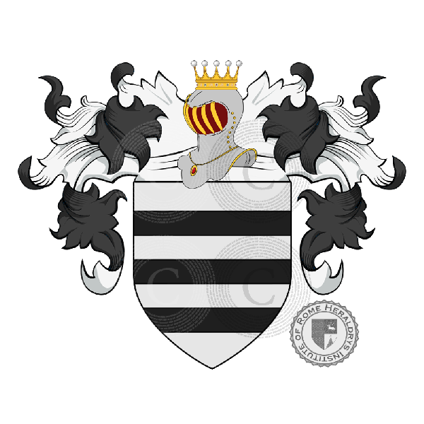 Wappen der Familie De Rossi - ref:23703