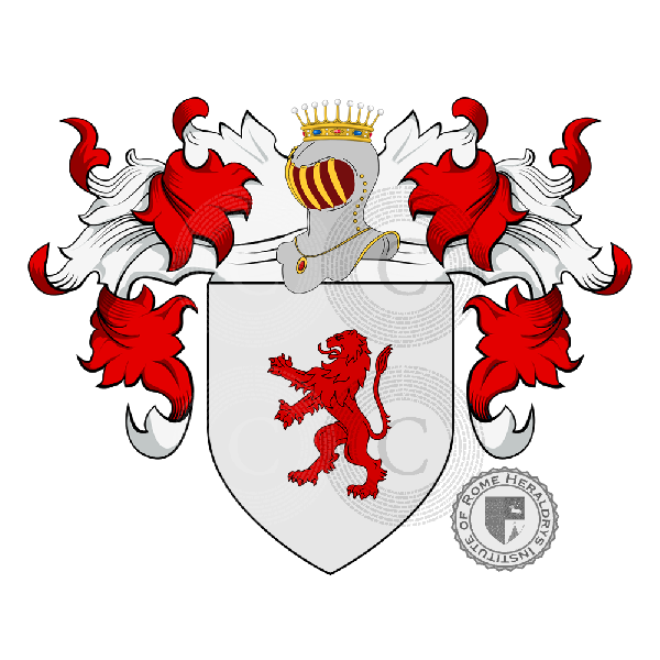 Coat of arms of family Rossi - ref:23719