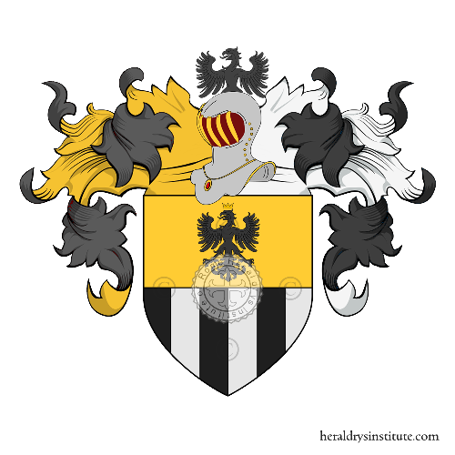 Armorial Name History Family Crest 11x17 OSBURN-TO-POLANCO Coat of Arms 