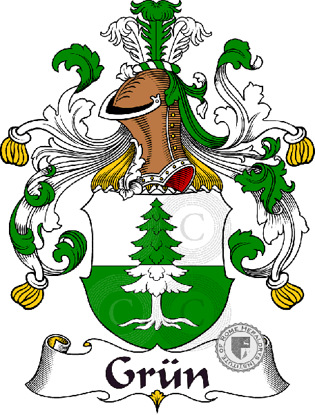 Coat of arms of family Grün - ref:30673
