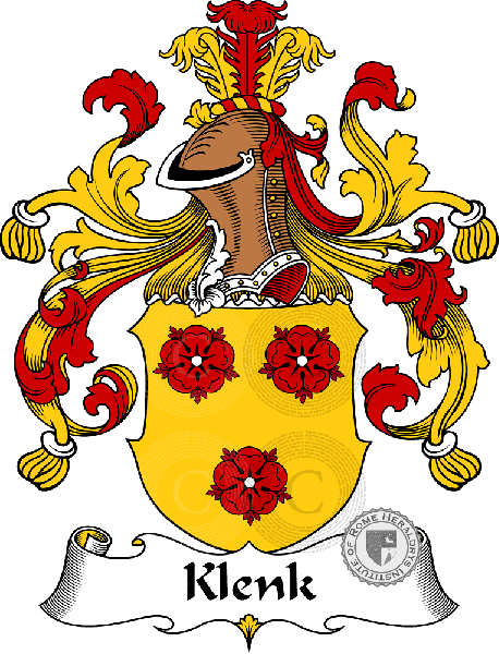 Coat of arms of family Klenk - ref:31081