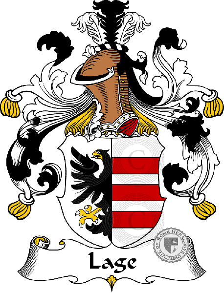 Coat of arms of family Lage  (von Der) - ref:31184