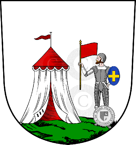 Coat of arms of family Banderet   ref: 33010