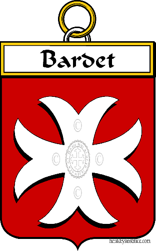 Brasão da família Bardet - ref:33974