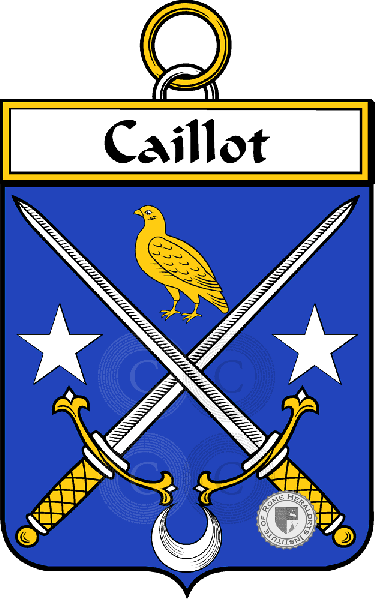 Coat of arms of family Caillot   ref: 34222
