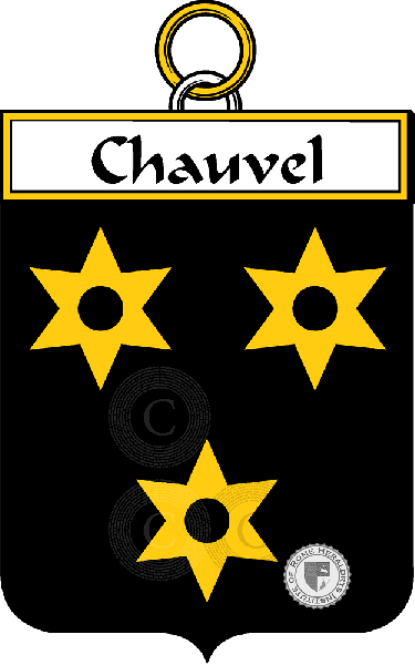 Escudo de la familia Chauvel - ref:34292