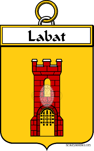Coat of arms of family Labat or Labatt - ref:34552