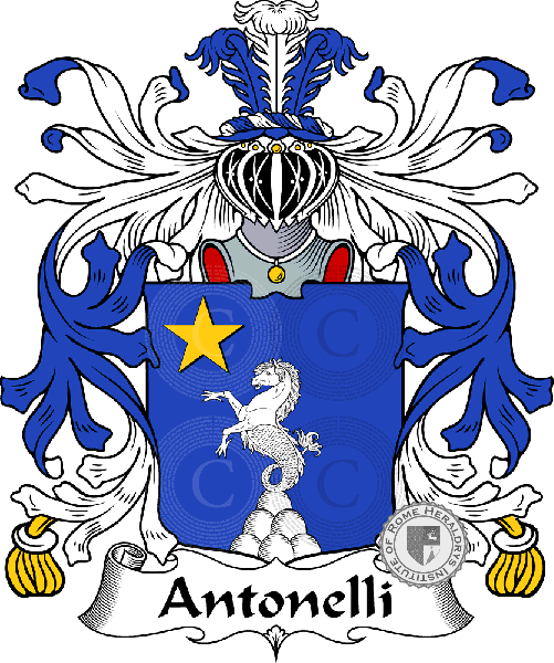 Coat of arms of family Antonelli   ref: 35185