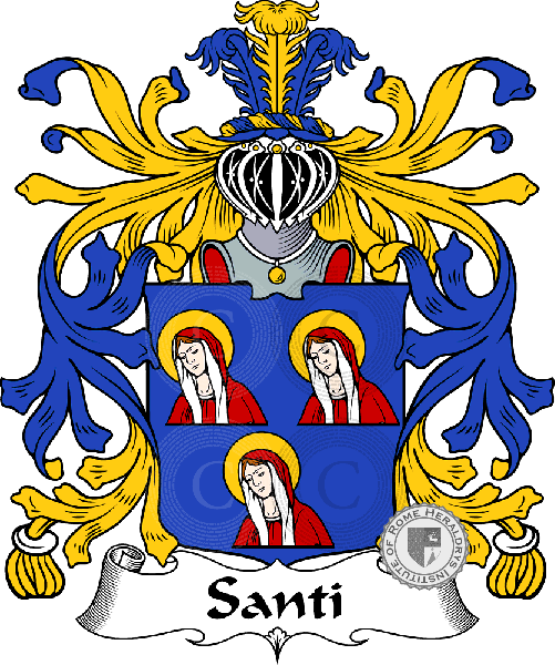 Coat of arms of family Santi   ref: 35859
