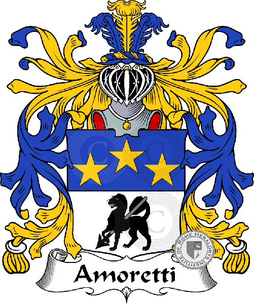 Coat of arms of family Amoretti - ref:36076