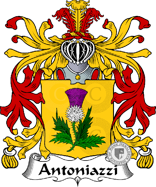 Coat of arms of family Antoniazzi   ref: 36080
