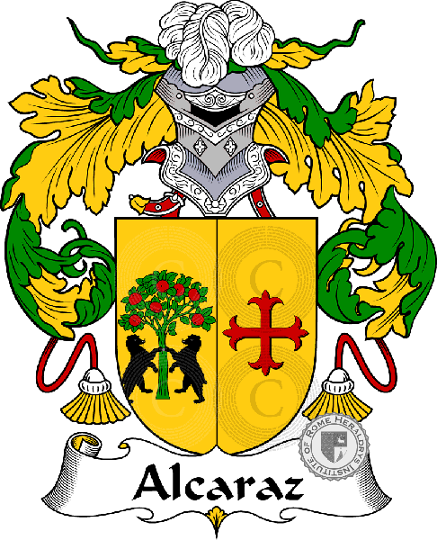 Coat of arms of family Alcaraz - ref:36197