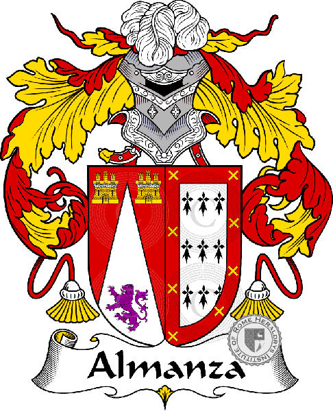 Coat of arms of family Almanza or Almansa - ref:36219