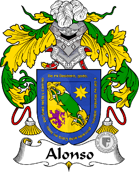 Escudo de la familia Alonso I - ref:36224