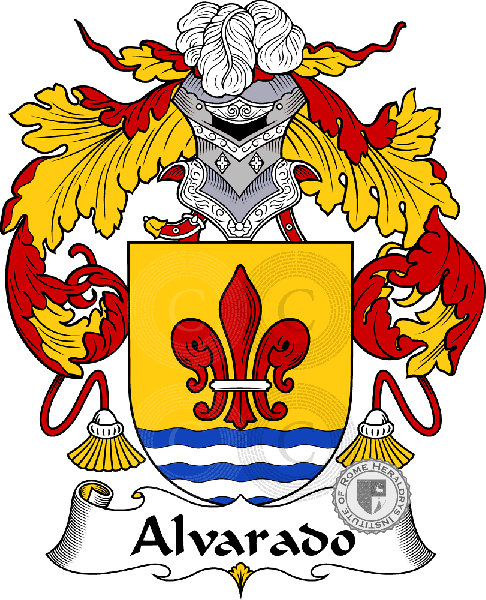 Coat of arms of family Alvarado - ref:36230