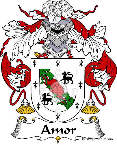 Coat of arms of family Amor - ref:36243