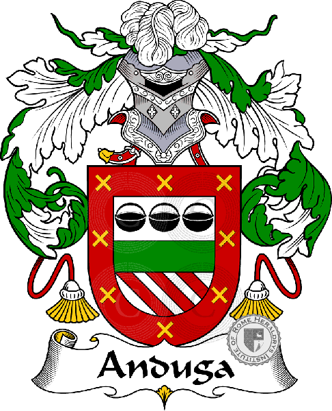 Coat of arms of family Anduga - ref:36262