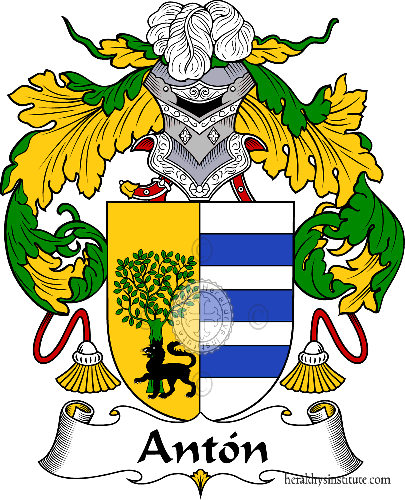 Coat of arms of family Antón   ref: 36279