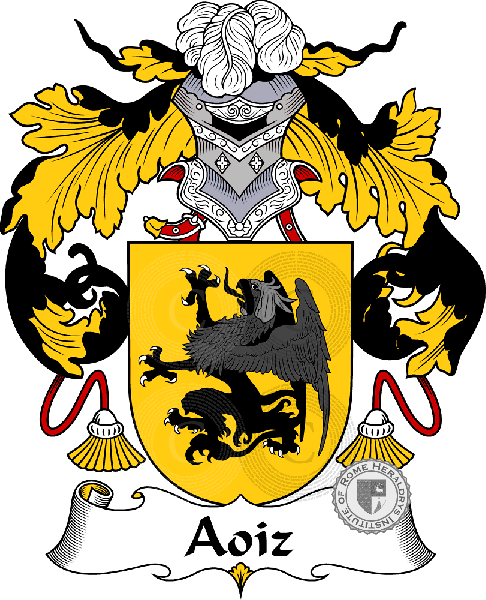 Escudo de la familia Aoiz - ref:36282
