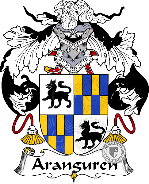 Coat of arms of family Aranguren - ref:36292