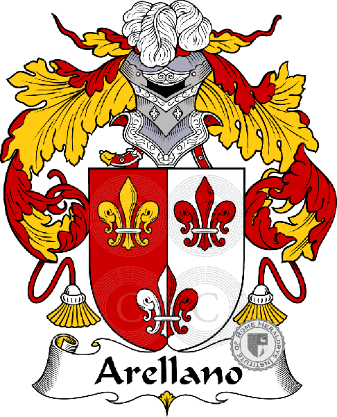 Coat of arms of family Arellano - ref:36306