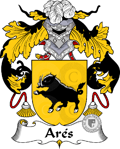 Coat of arms of family Arés - ref:36316