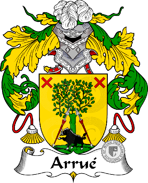 Escudo de la familia Arrué - ref:36345